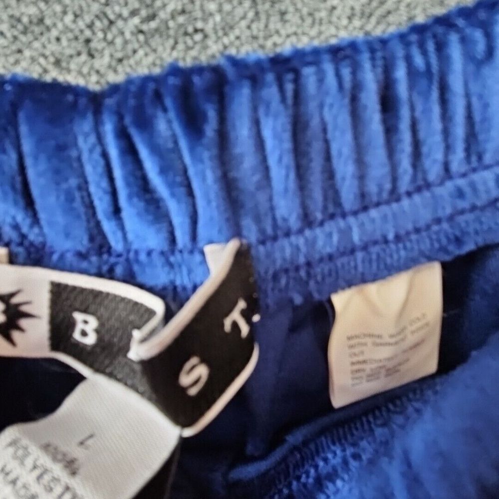 Vintage Blast Women's LG  3 Piece Velour Blue Track Suit Pockets Shoulder Pads - Picture 11 of 16